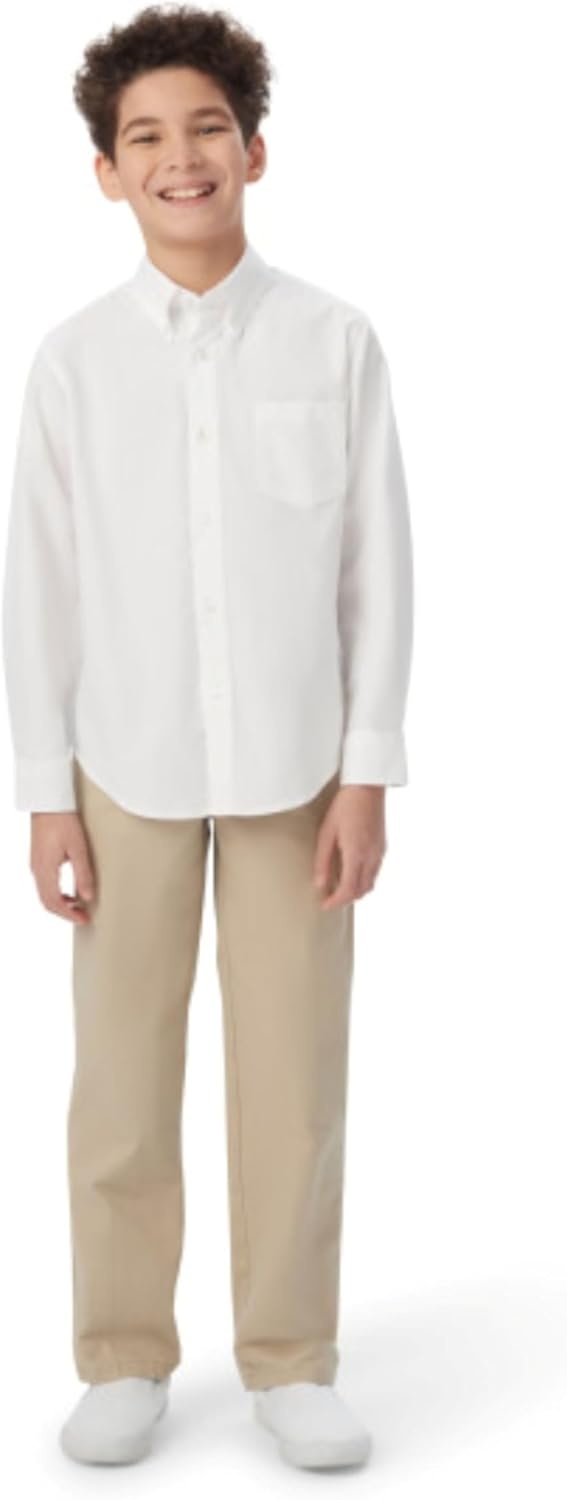 image:imageFrench Toast Boys Long Sleeve Oxford Shirt Standard amp Husky Button Down ShirtLight Blue