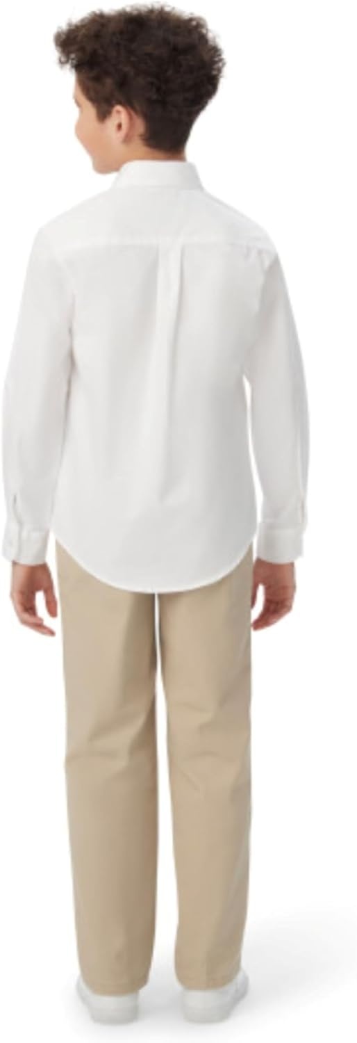 image:imageFrench Toast Boys Long Sleeve Oxford Shirt Standard amp Husky Button Down ShirtLight Blue