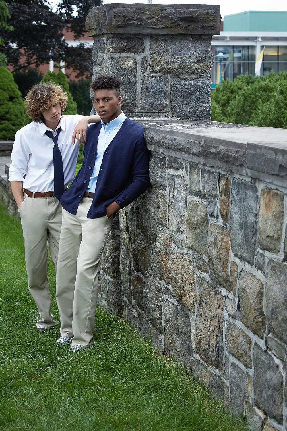 image:imageFrench Toast Boys Long Sleeve Oxford Shirt Standard amp Husky Button Down ShirtWhite