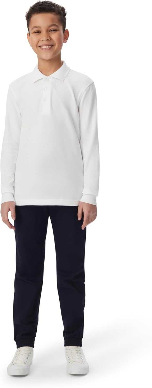image:imageFrench Toast Boys Pique Polo School Uniform Shirt with Long Sleeves for Boys and GirlsBlack
