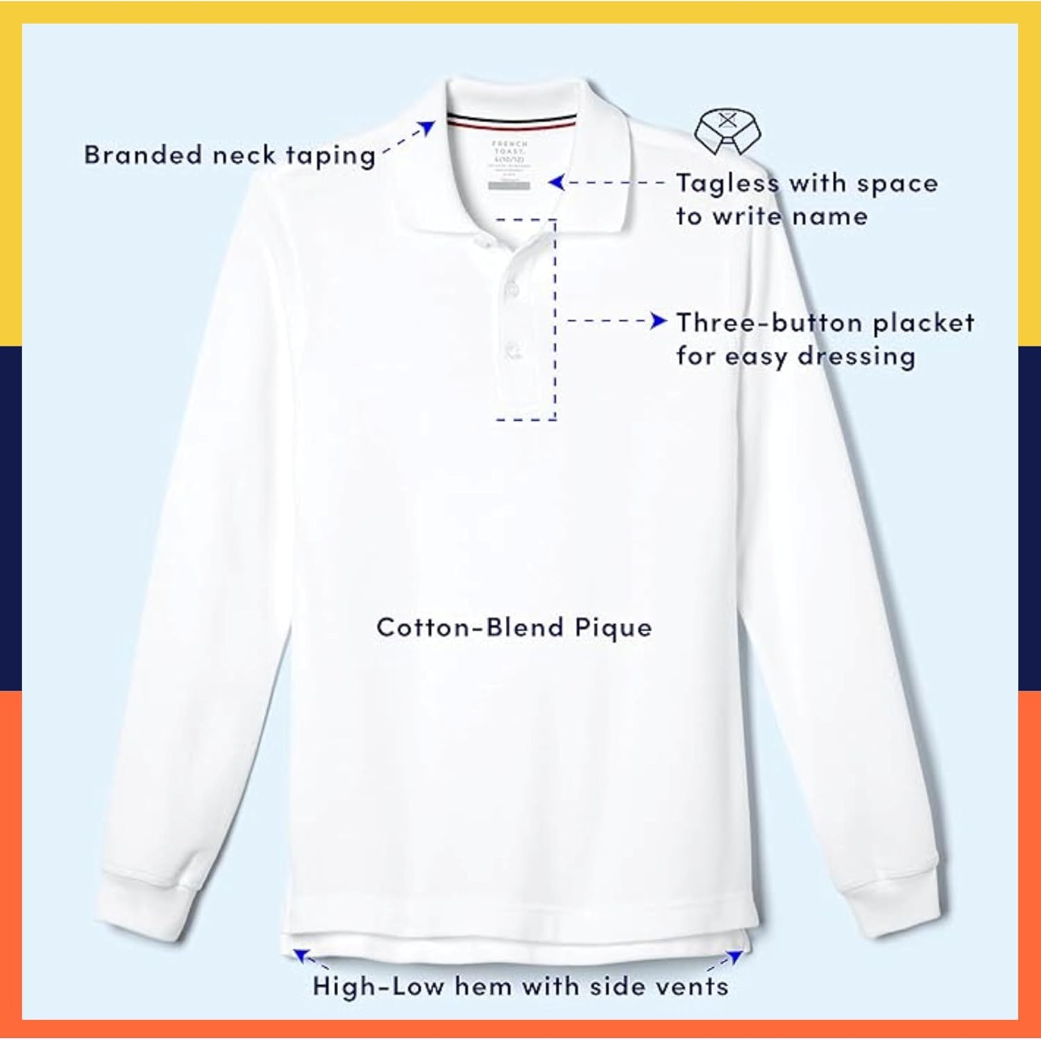 image:imageFrench Toast Boys Pique Polo School Uniform Shirt with Long Sleeves for Boys and GirlsHunter Green