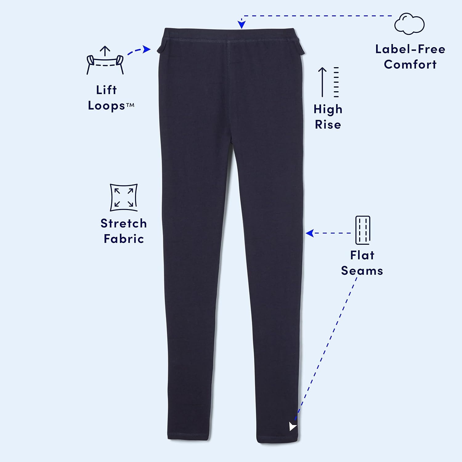 image:imageFrench Toast Girls Adaptive Skinny Pant Leggings with PullUp Lift LoopsBlack