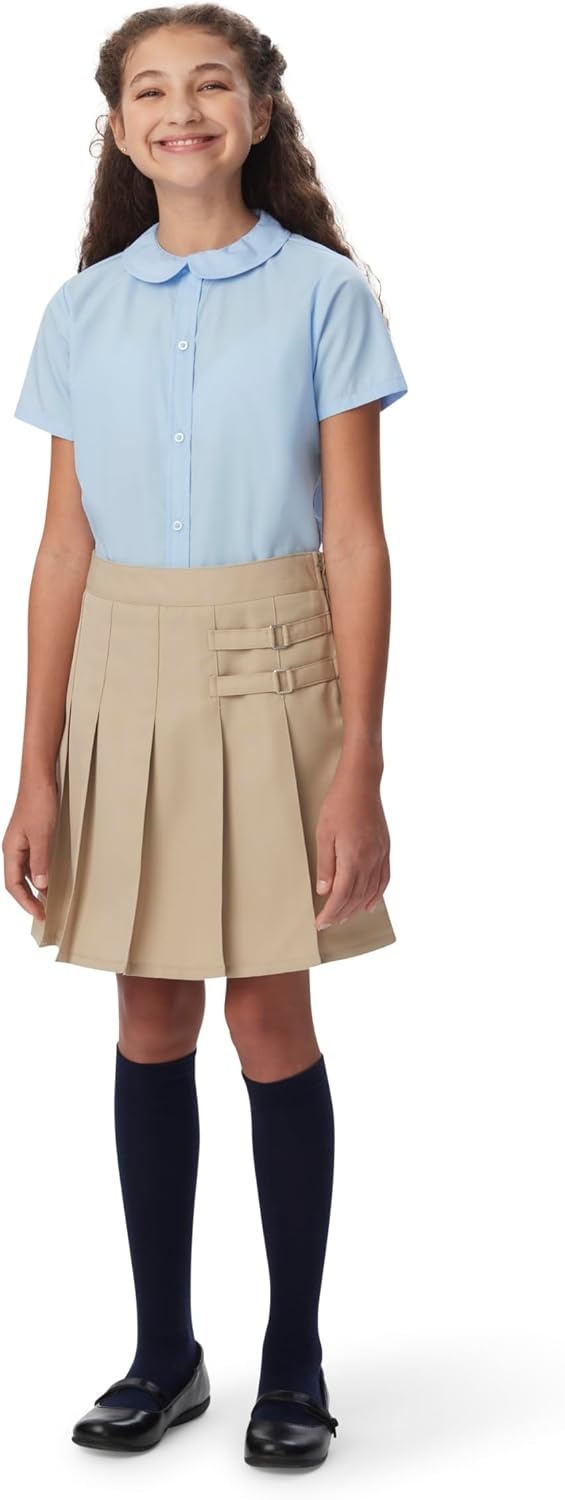 image:imageFrench Toast Girls Adjustable Waist PleatedFront Twotab ScooterBlack