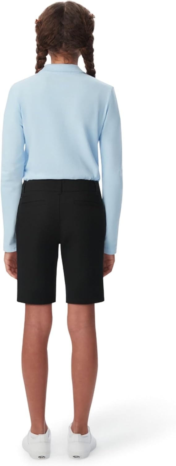 image:imageFrench Toast Girls Adjustable Waist Twill Bermuda ShortsBlack