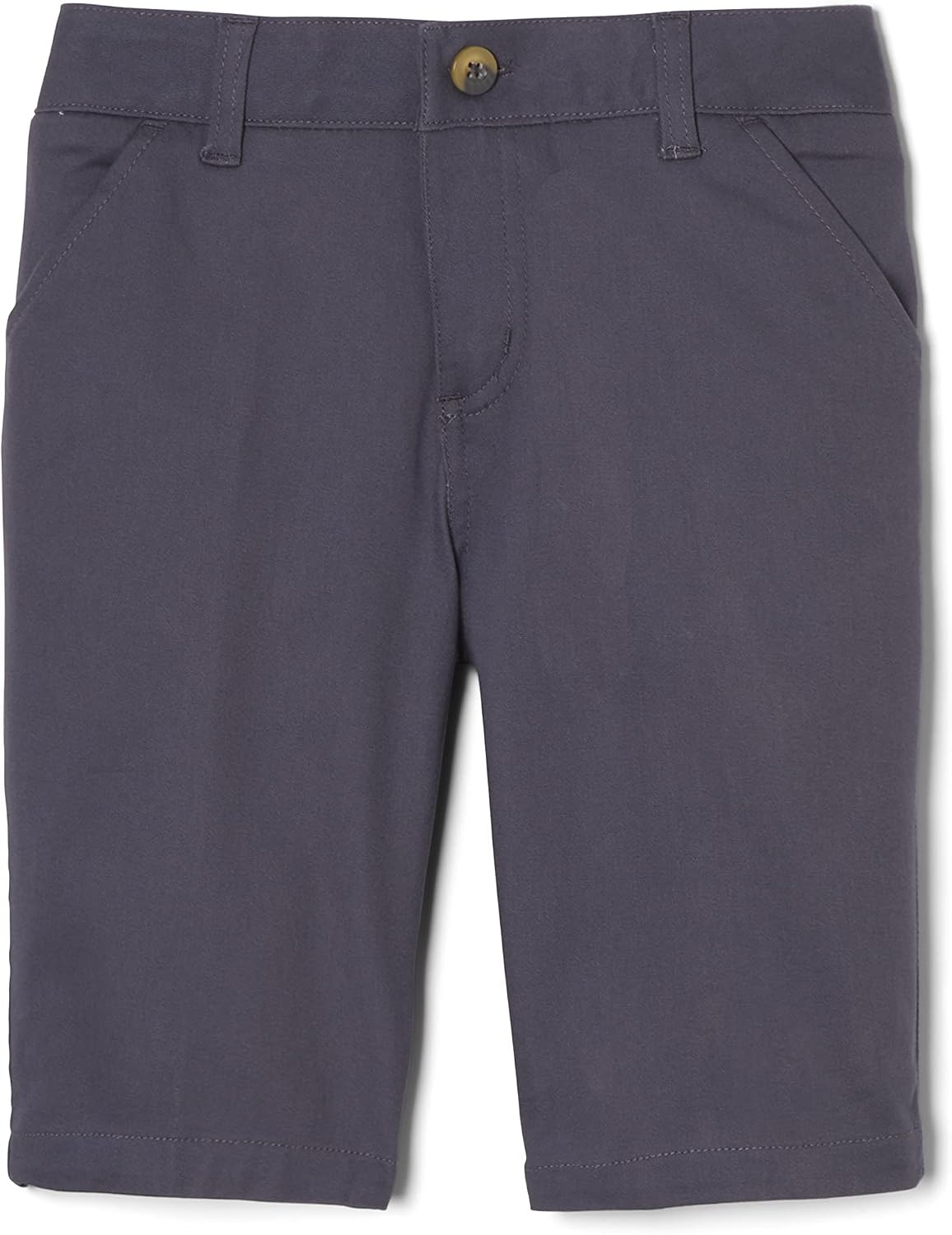 image:imageFrench Toast Girls Adjustable Waist Twill Bermuda ShortsGrey