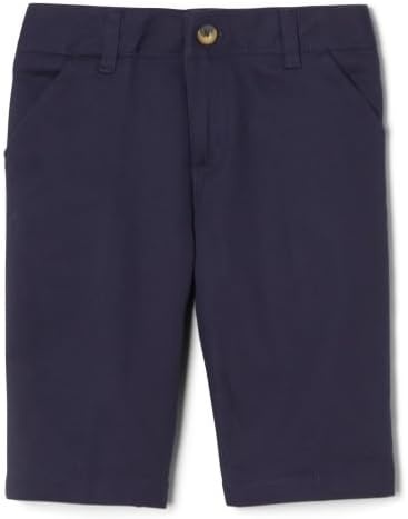 image:imageFrench Toast Girls Adjustable Waist Twill Bermuda ShortsNavy