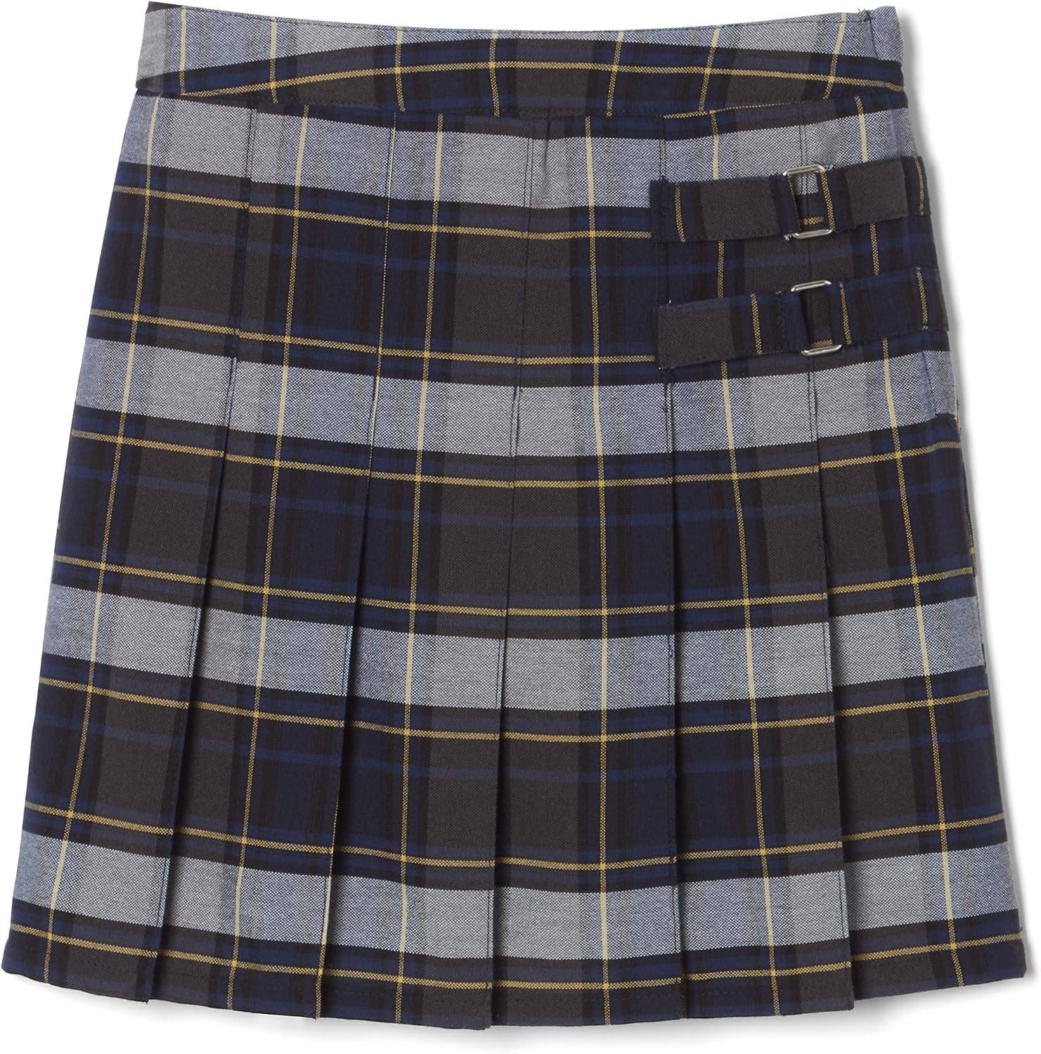 image:imageFrench Toast Girls Plaid Adjustable Waist PleatedFront Twotab ScooterBlue Gold Plaid