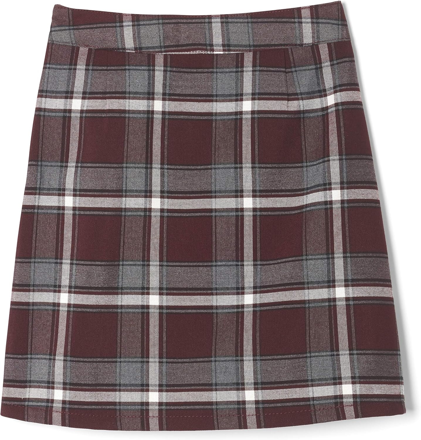 image:imageFrench Toast Girls Plaid Adjustable Waist PleatedFront Twotab ScooterBurgundy Plaid