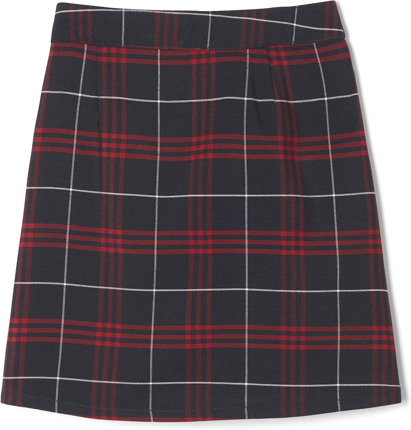 image:imageFrench Toast Girls Plaid Adjustable Waist PleatedFront Twotab ScooterNavy Red Plaid