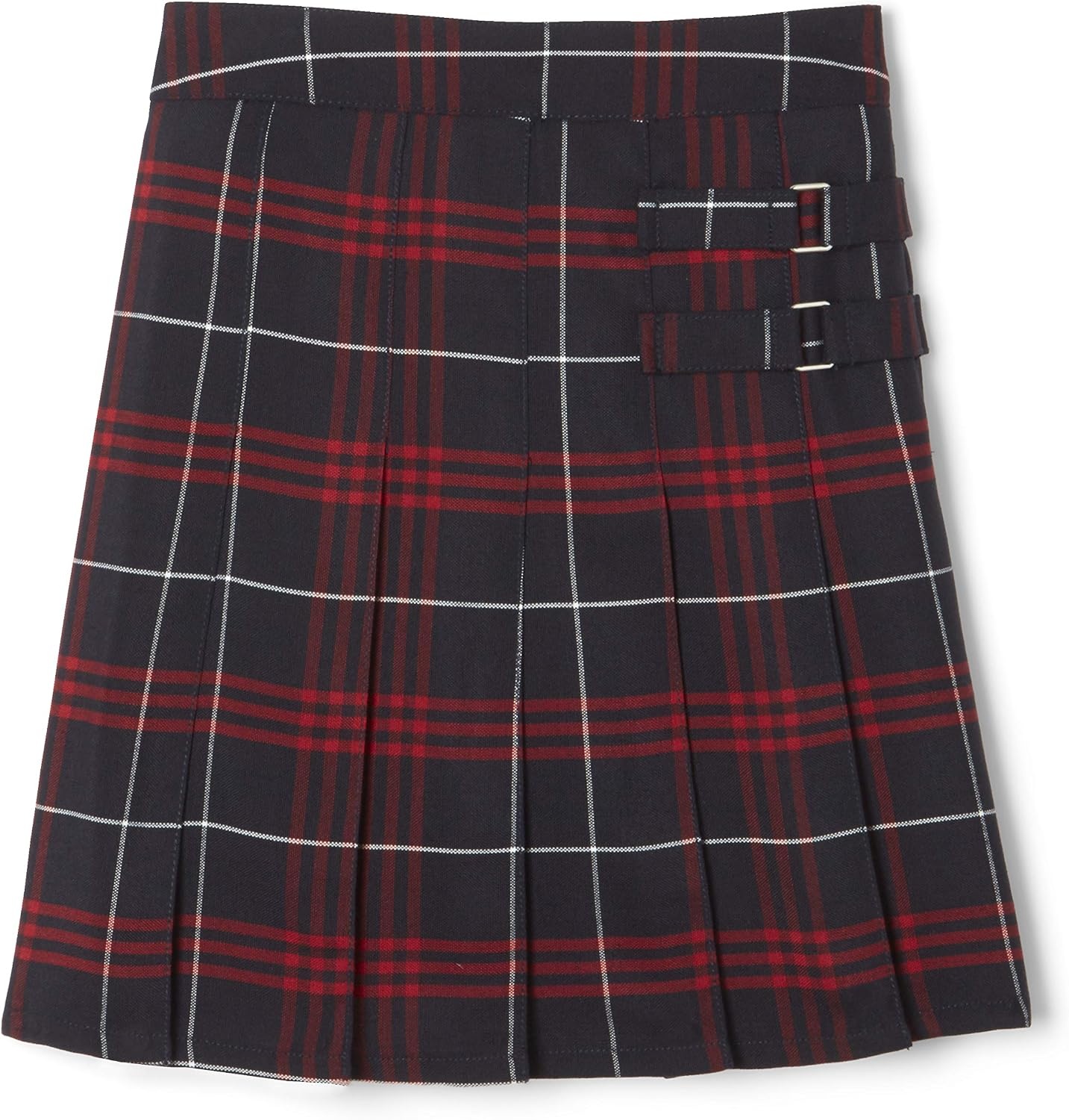 image:imageFrench Toast Girls Plaid Adjustable Waist PleatedFront Twotab ScooterNavy Red Plaid