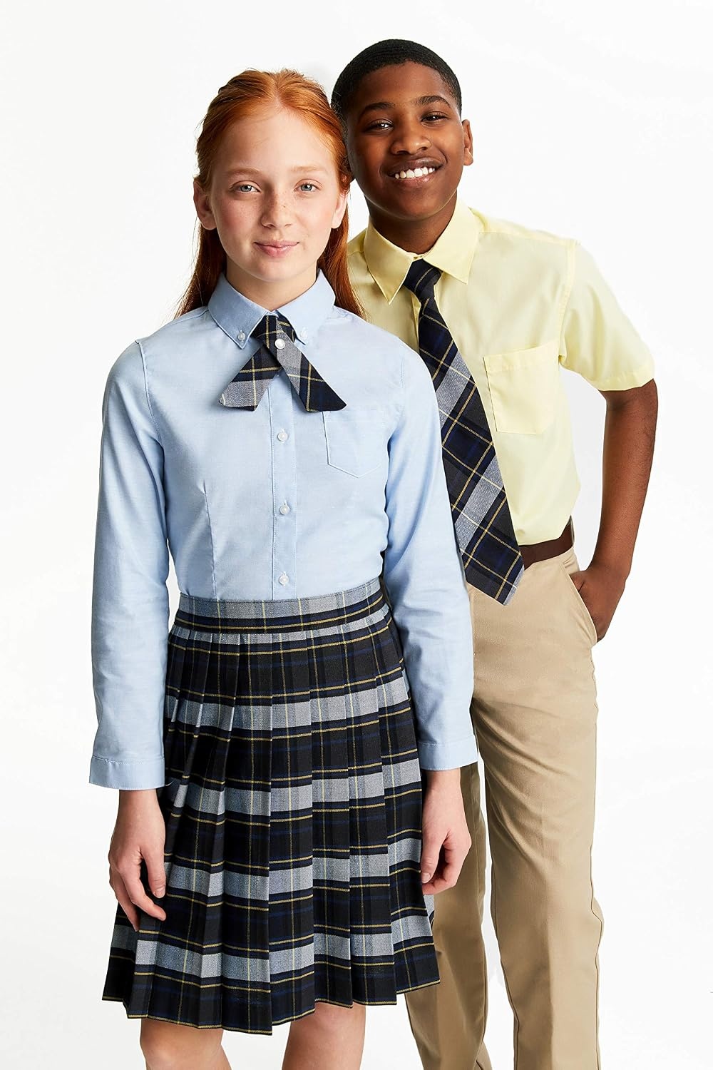 image:imageFrench Toast Girls Plaid Pleated SkirtBlue Gold Plaid