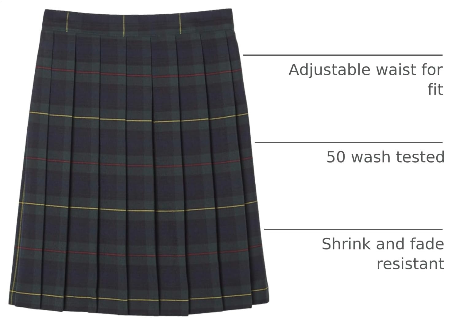 image:imageFrench Toast Girls Plaid Pleated SkirtGreen Plaid