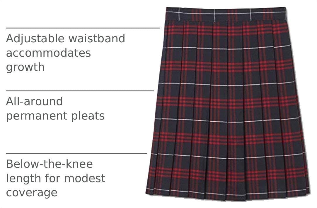 image:imageFrench Toast Girls Plaid Pleated SkirtNavy Red Plaid