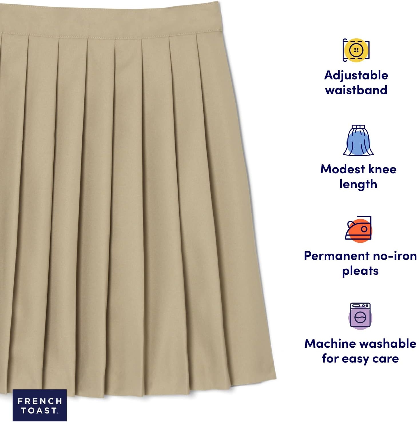 image:imageFrench Toast Girls Pleated SkirtBlack