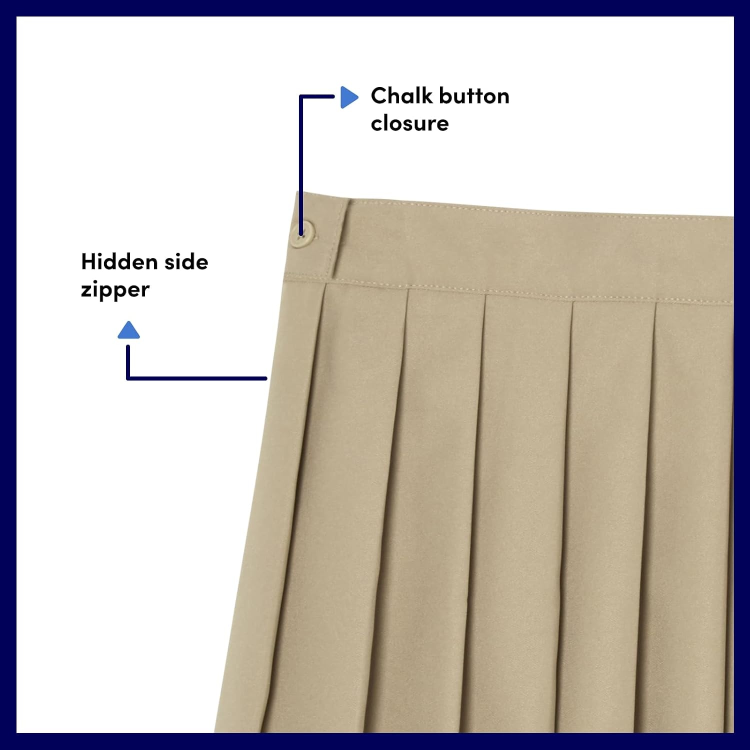 image:imageFrench Toast Girls Pleated SkirtKhaki
