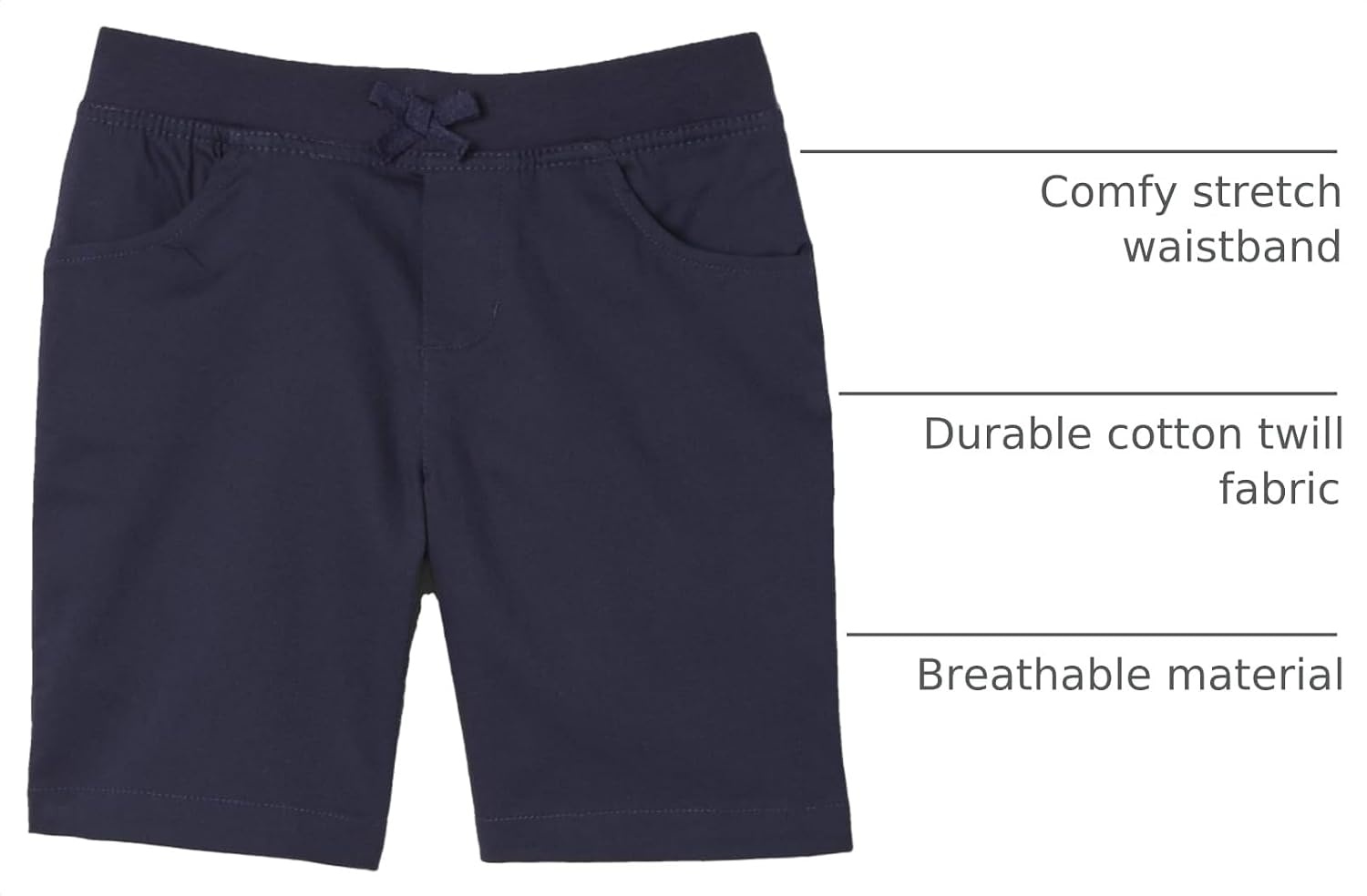 image:imageFrench Toast Girls PullOn Bow Front ShortsNavy