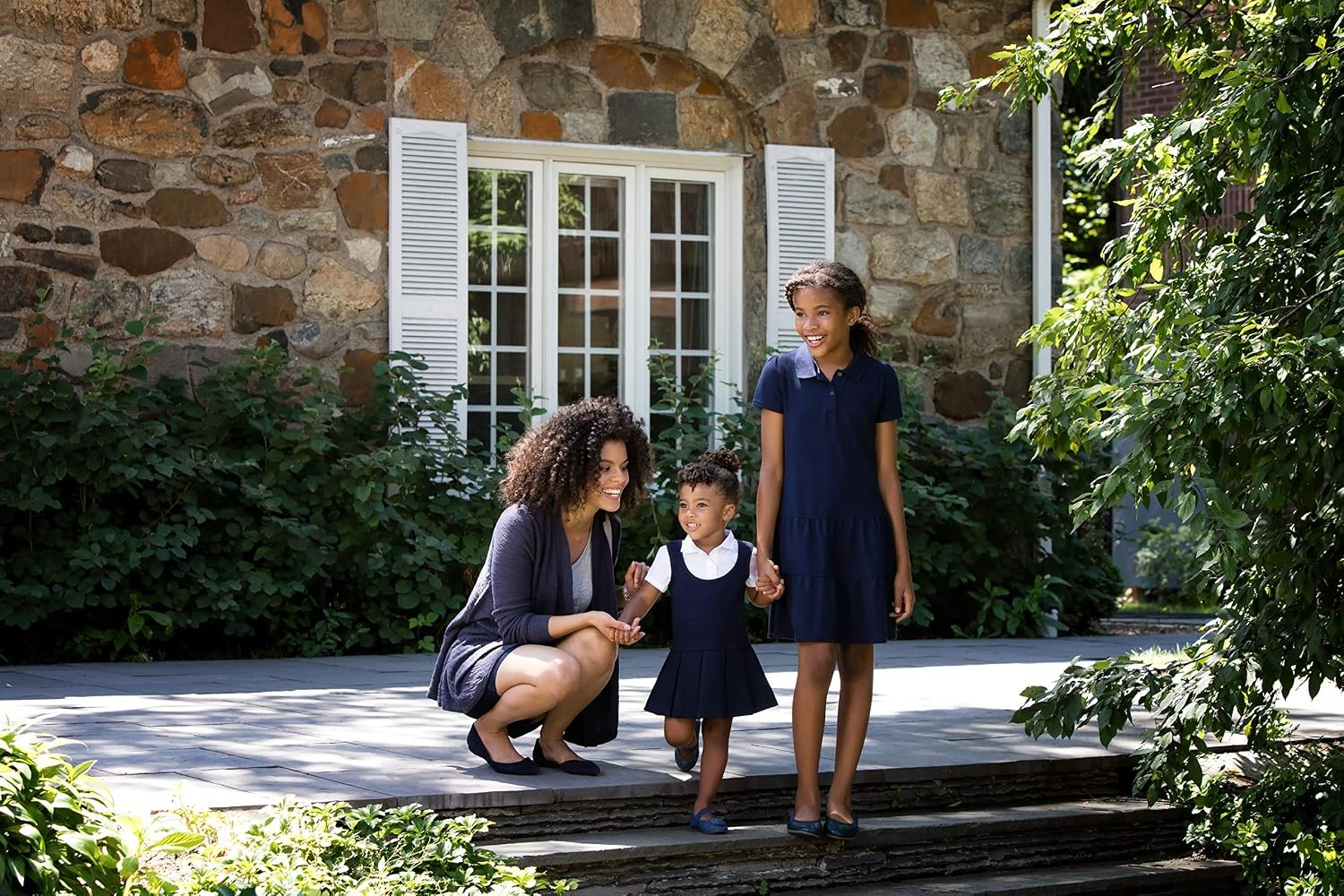 image:imageFrench Toast Girls Ruffle Pique Polo School Uniform DressNavy