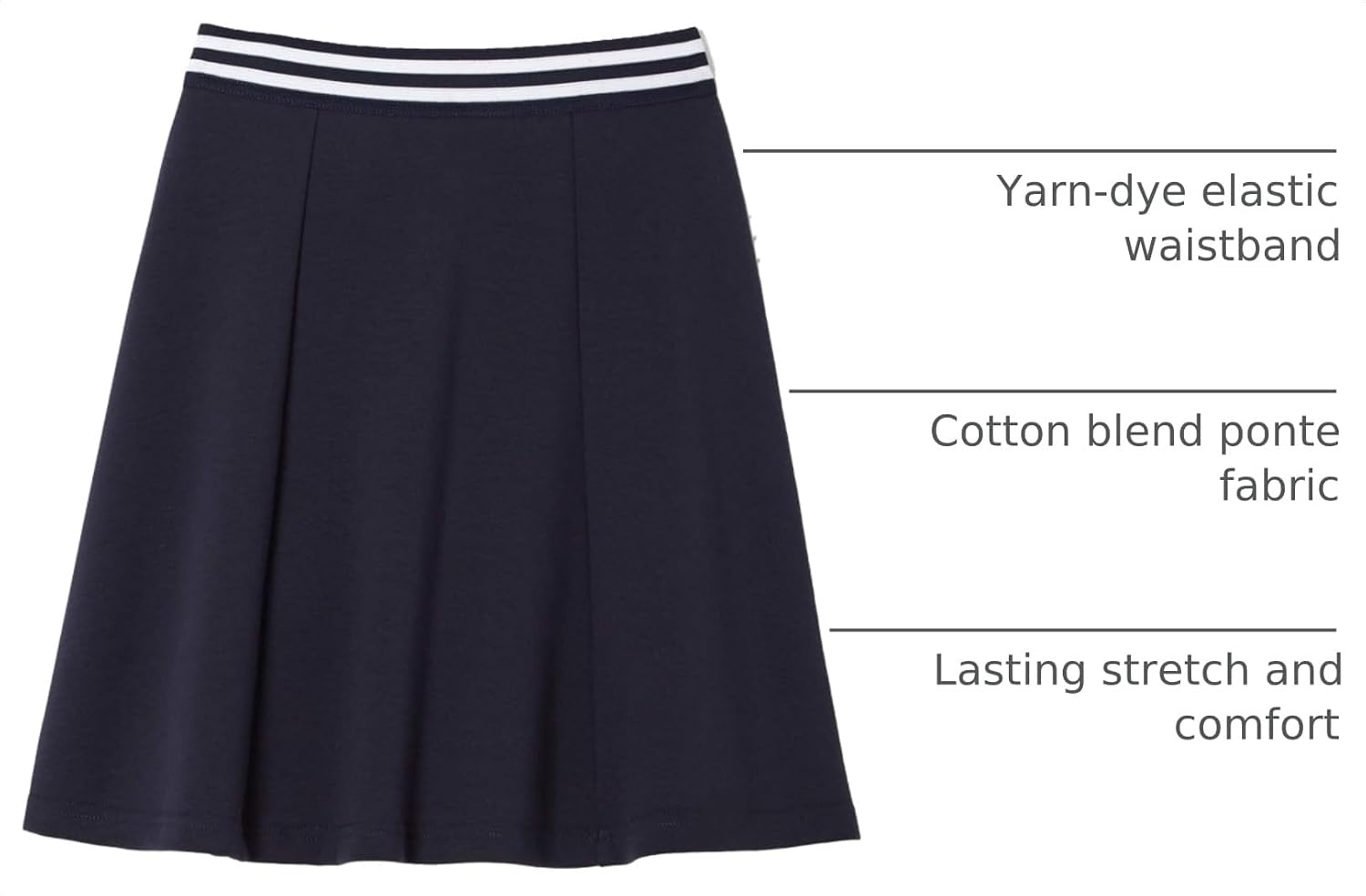 image:imageFrench Toast Girls Stretch Contrast Waistband Scooter School Uniform SkirtNavy