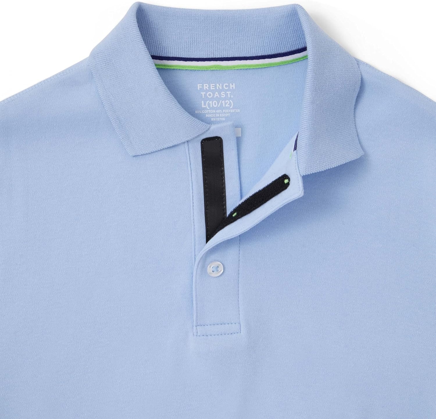 image:imageFrench Toast Kids Adaptive Short Sleeve Polo ShirtLight Blue