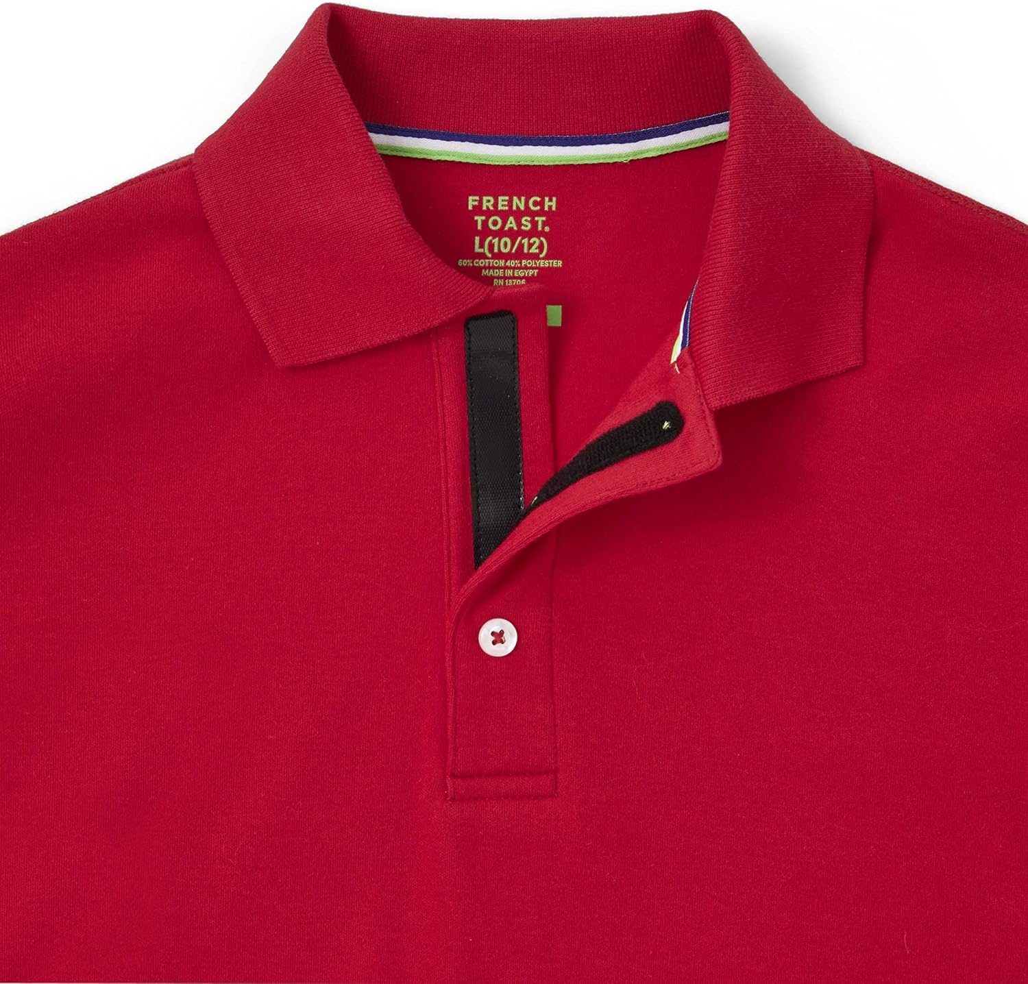 image:imageFrench Toast Kids Adaptive Short Sleeve Polo ShirtRed