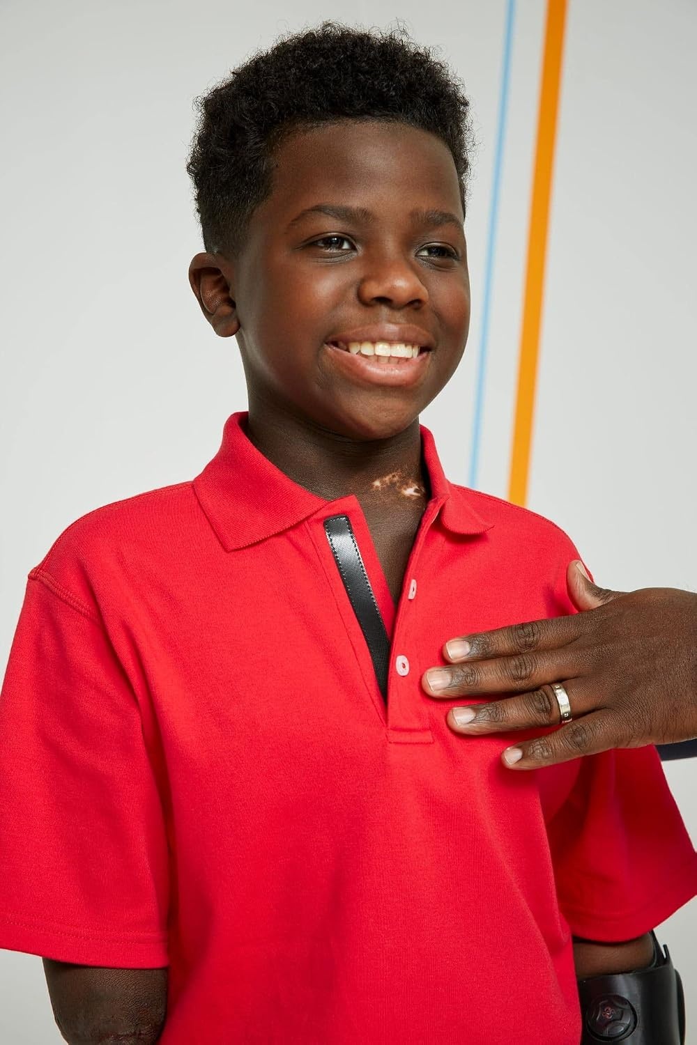image:imageFrench Toast Kids Adaptive Short Sleeve Polo ShirtWhite