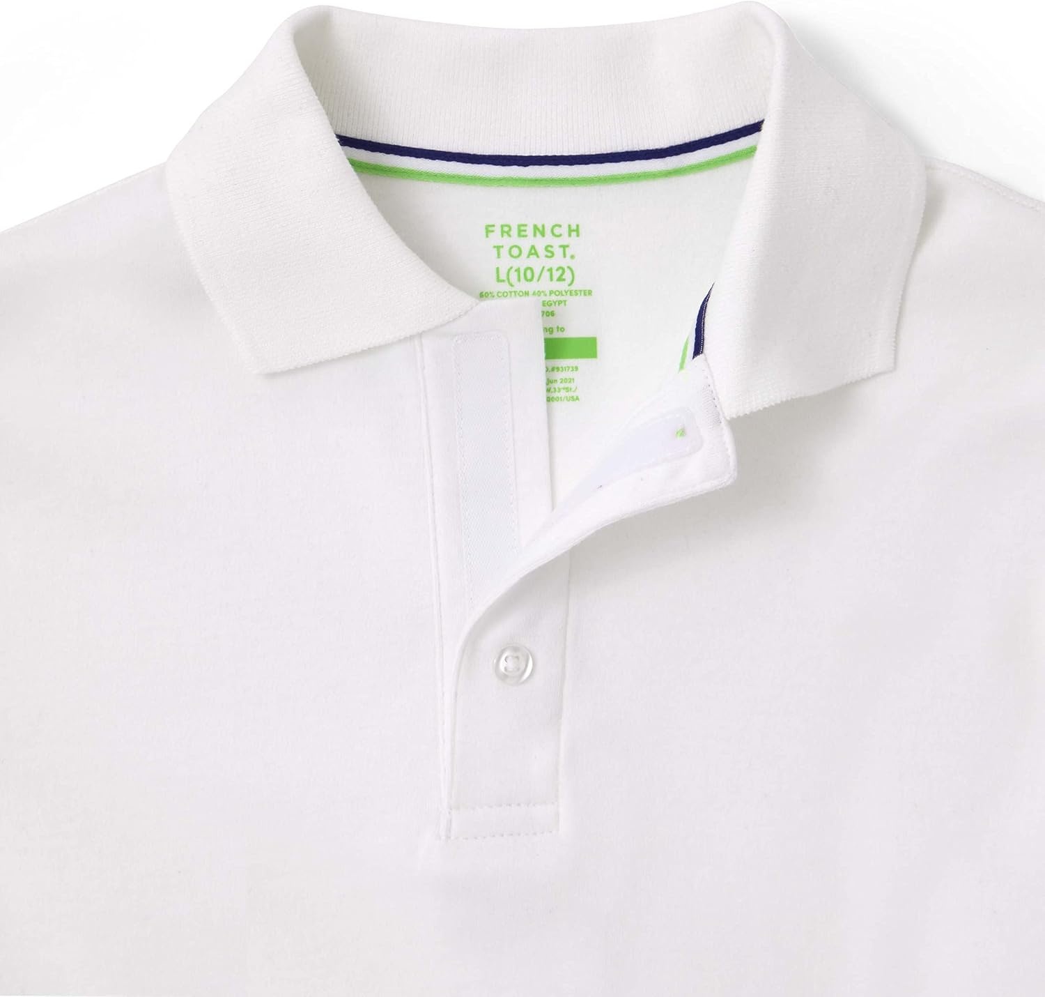 image:imageFrench Toast Kids Adaptive Short Sleeve Polo ShirtWhite