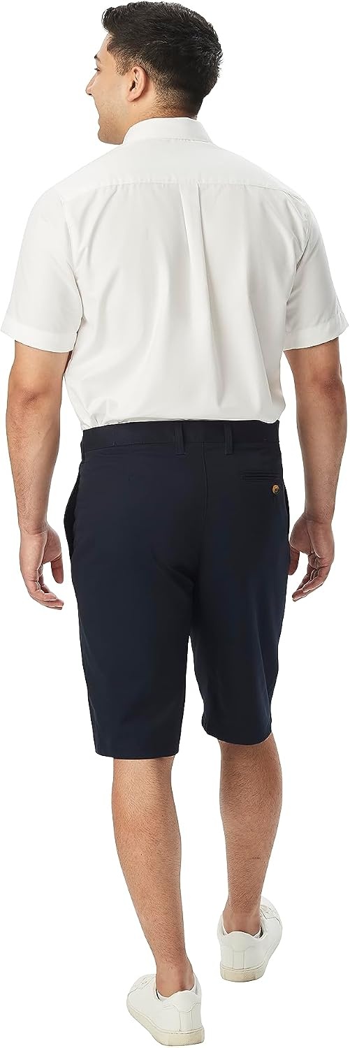 image:imageFrench Toast Mens Flat Front Stretch Twill ShortNavy