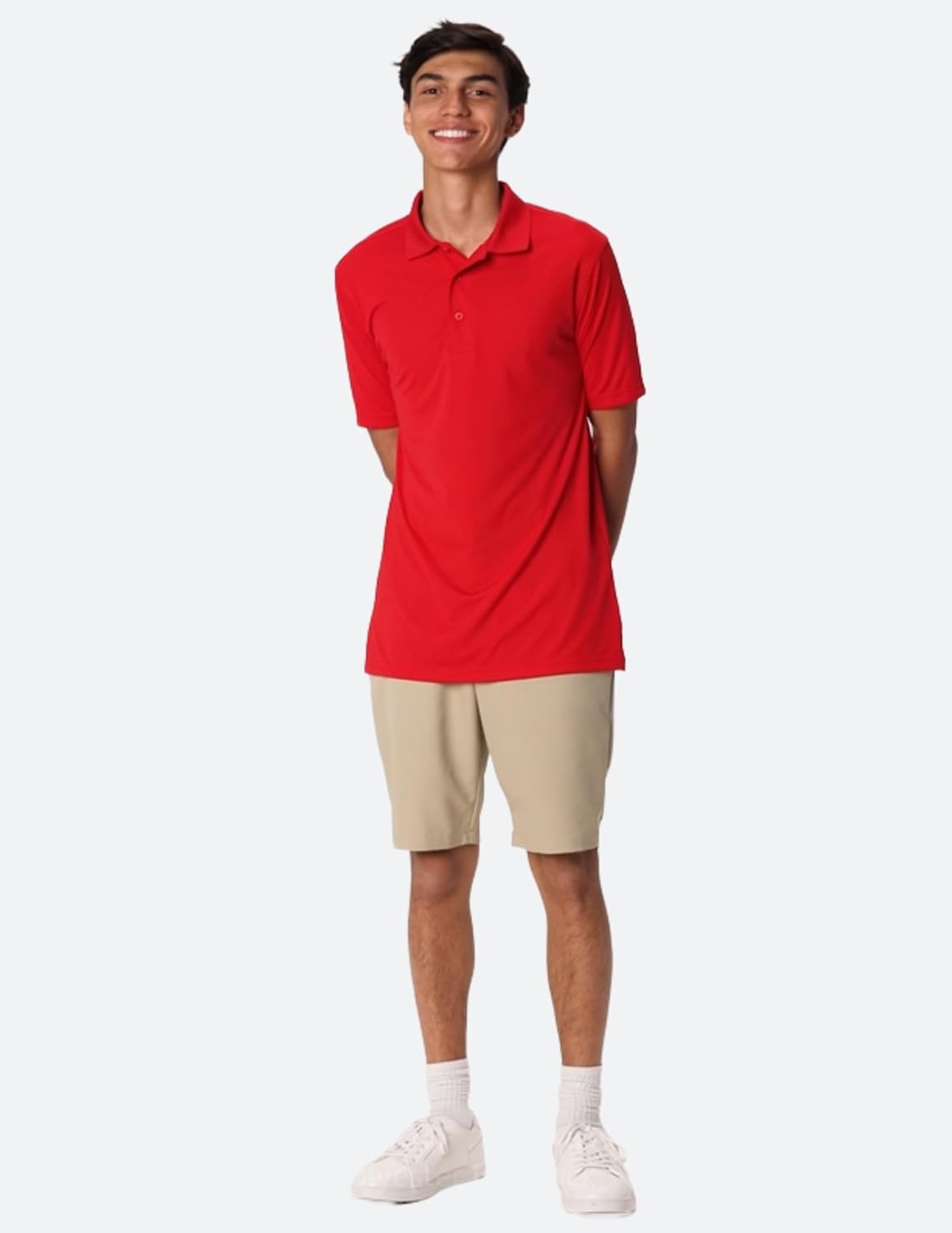 image:imageFrench Toast Mens Moisture Wicking Short Sleeve Sport PoloRed