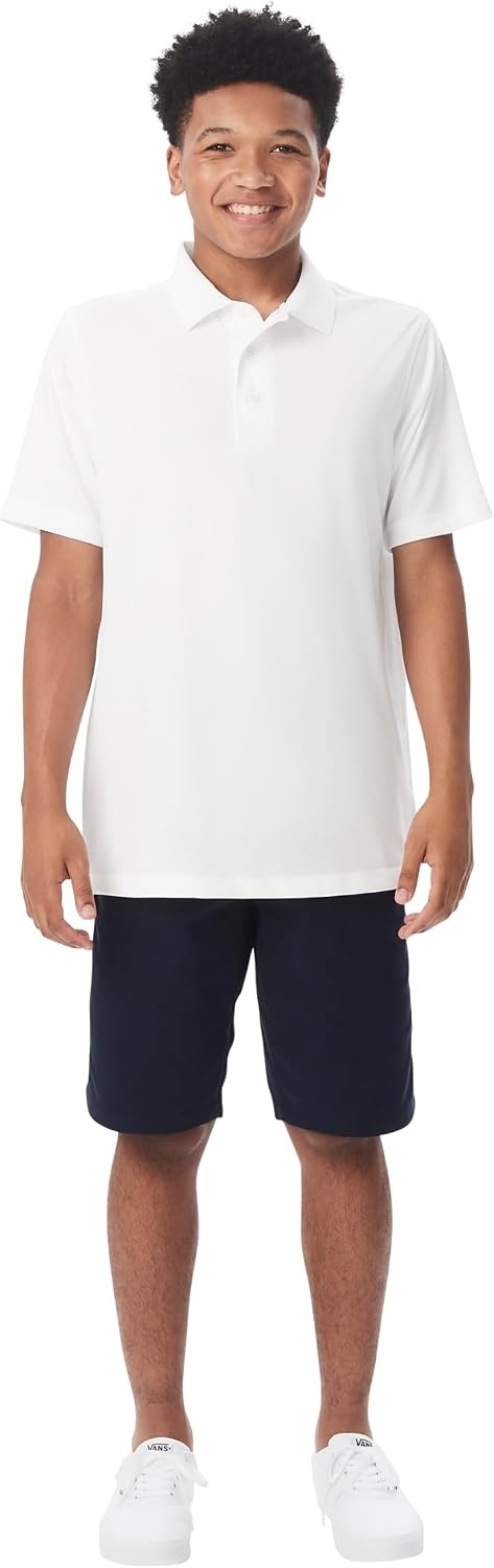image:imageFrench Toast Mens Moisture Wicking Short Sleeve Sport PoloWhite