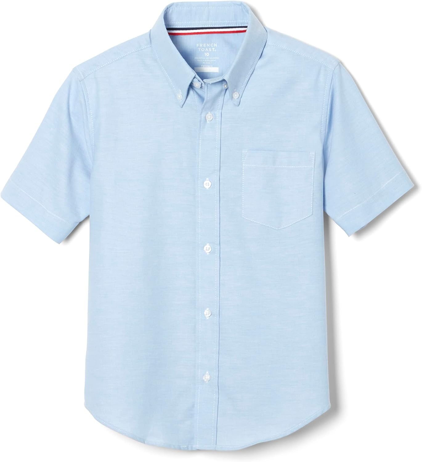 image:imageFrench Toast Mens Oxford Button Down Shirt with Expandable Collar and Short SleevesLight Blue