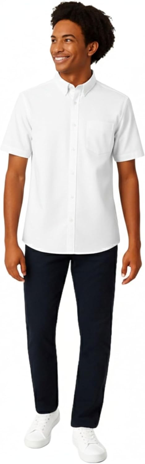 image:imageFrench Toast Mens Short Sleeve Poplin Dress ShirtWhite