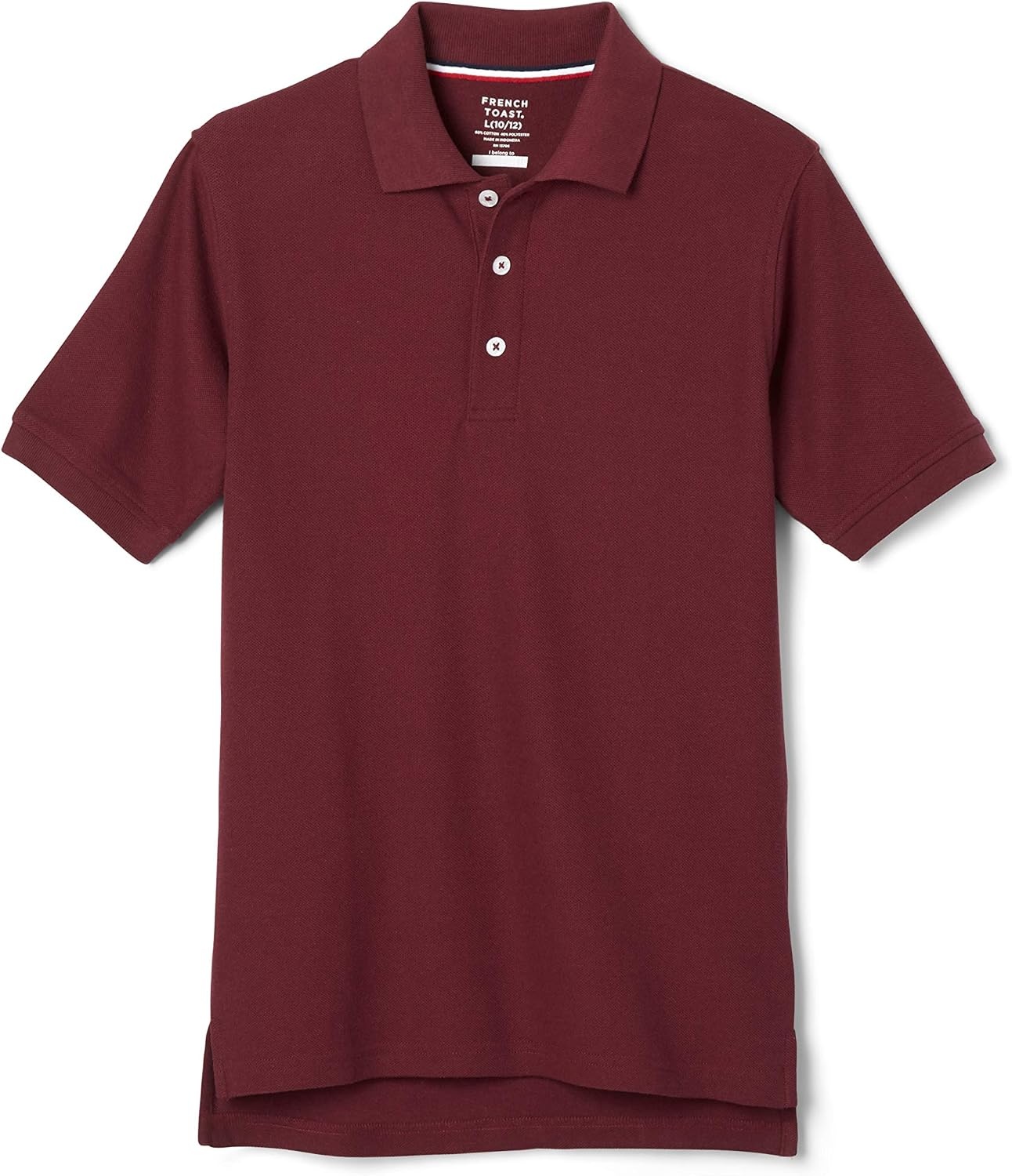 image:imageFrench Toast Unisex Adult Pique Polo Standard amp HuskyBurgundy