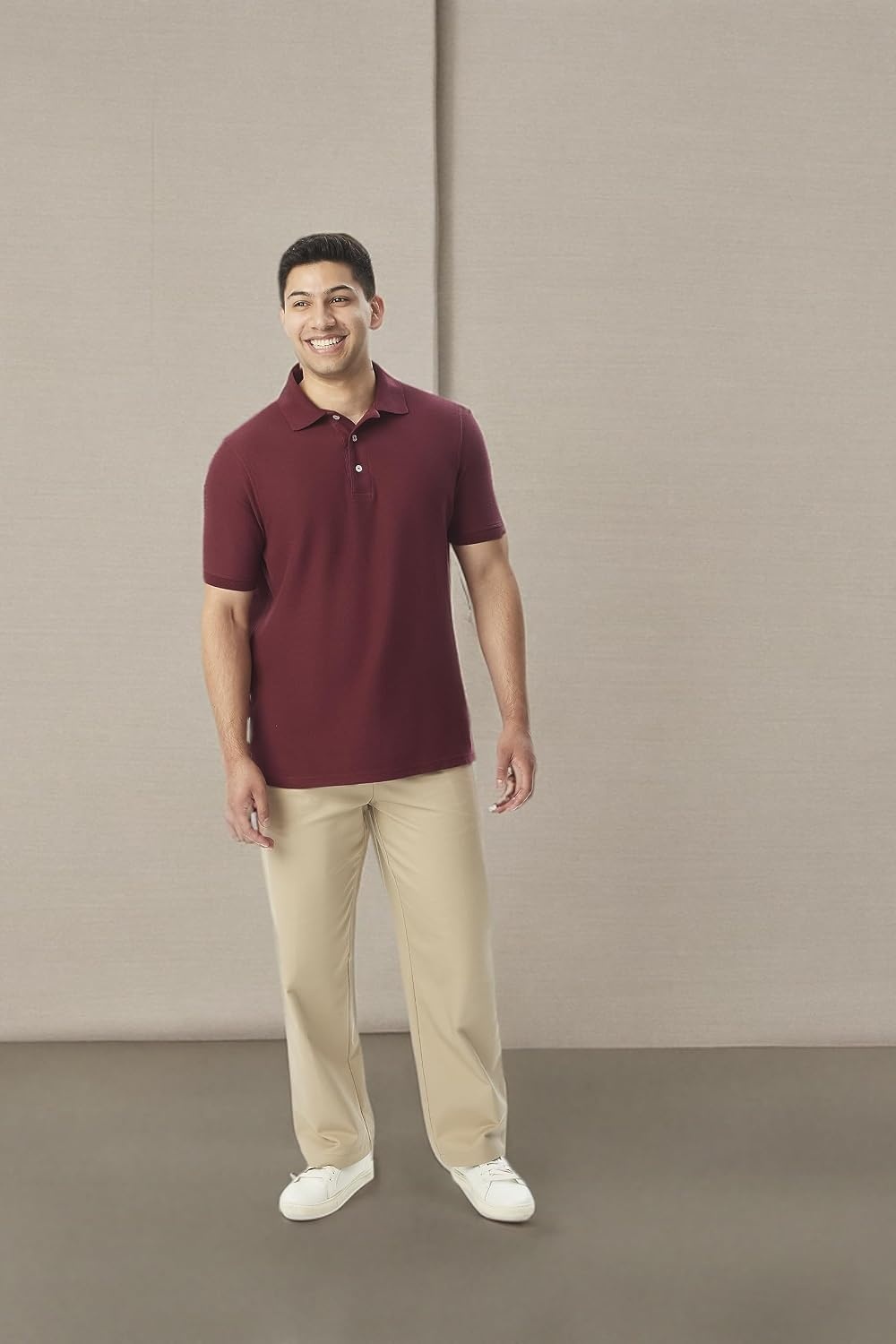 image:imageFrench Toast Unisex Adult Pique Polo Standard amp HuskyBurgundy