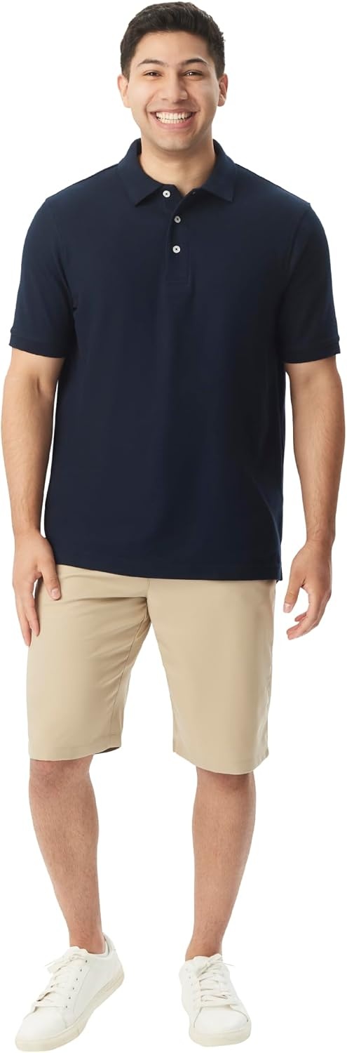 image:imageFrench Toast Unisex Adult Pique Polo Standard amp HuskyNavy