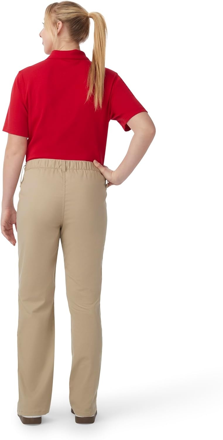 image:imageFrench Toast Womens Adaptive Straight Fit Stretch Twill PantKhaki