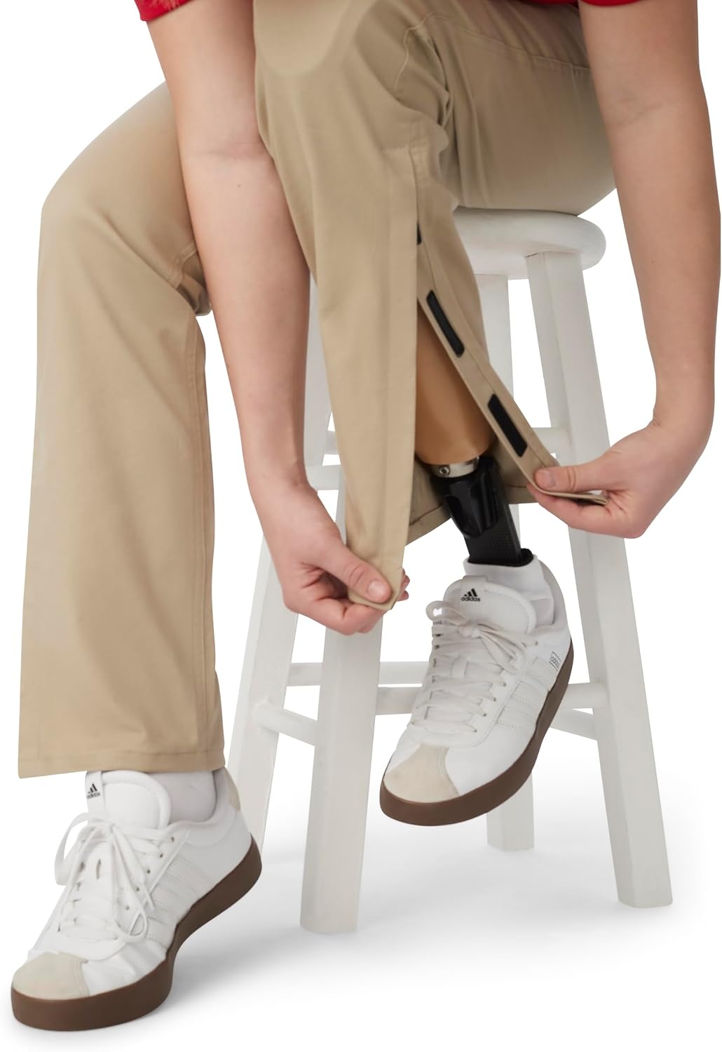 image:imageFrench Toast Womens Adaptive Straight Fit Stretch Twill PantNavy
