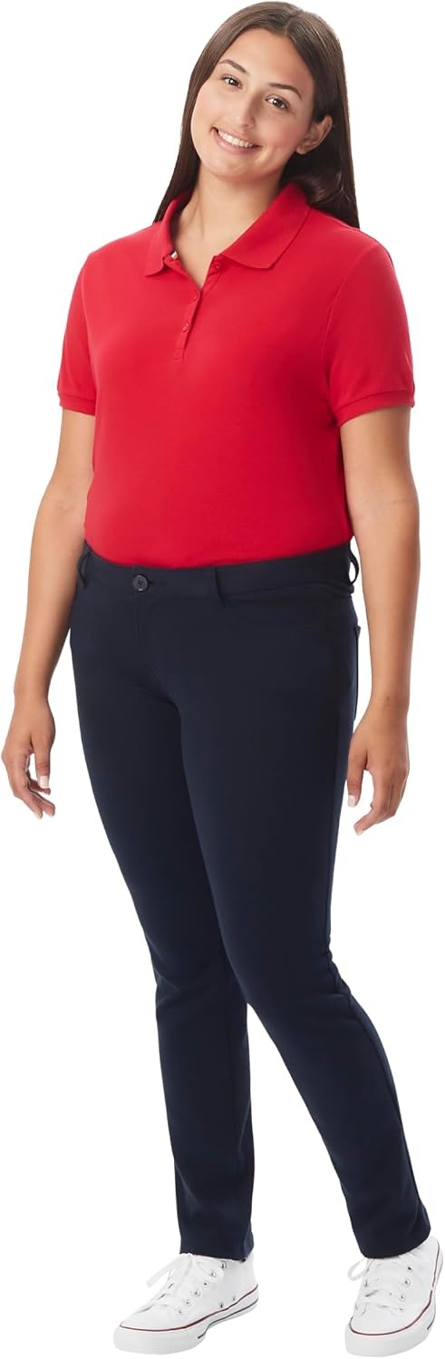 image:imageFrench Toast Womens Juniors Skinny Fit Stretch Ponte PantNavy