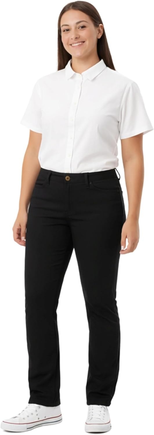 image:imageFrench Toast Womens Straight Fit Stretch Twill Uniform PantBlack