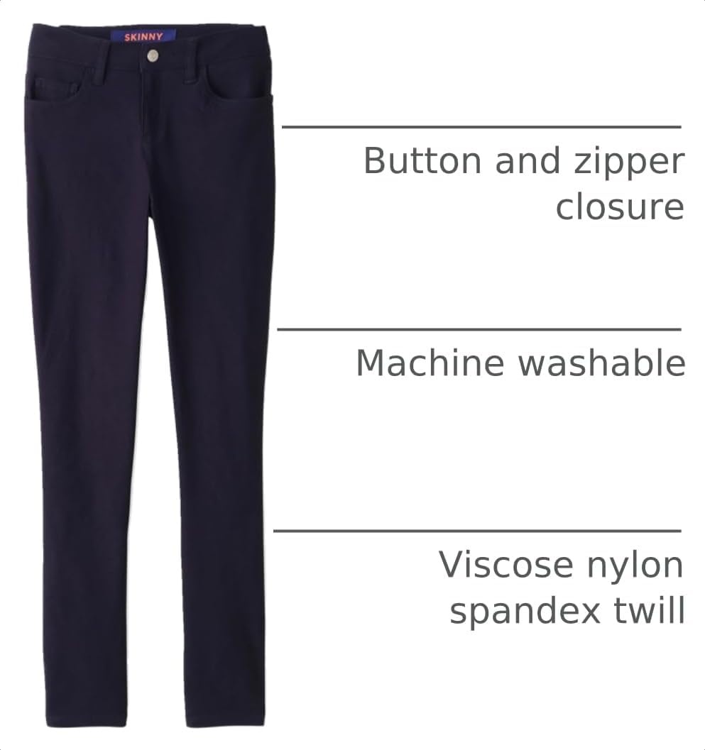 image:imageFrench Toast Womens Super Stretch Skinny Uniform Pants with PocketsNavy Blue