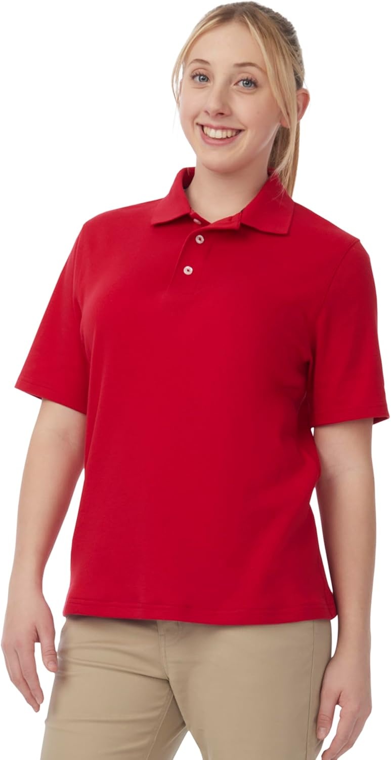 image:imageFrench Toast Young Mens Adaptive Short Sleeve Interlock PoloLight Blue