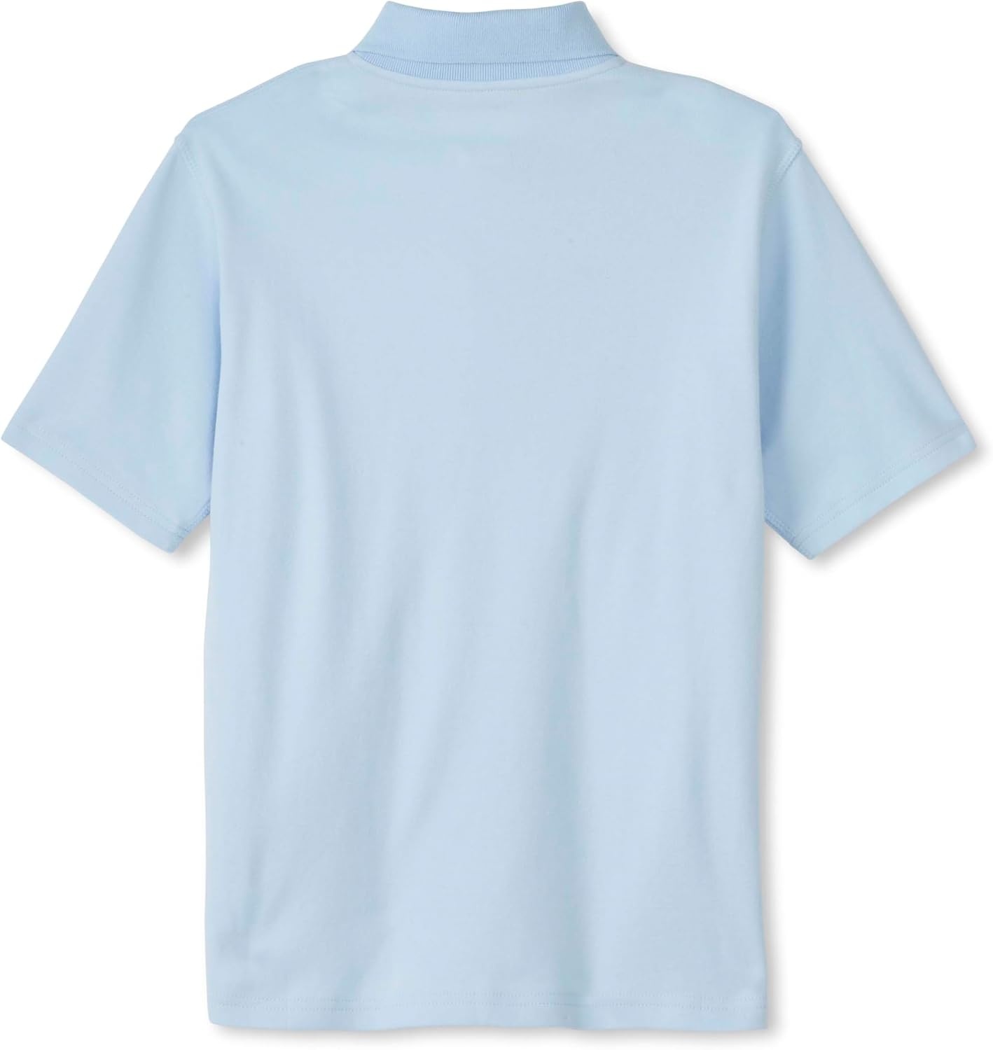 image:imageFrench Toast Young Mens Adaptive Short Sleeve Interlock PoloLight Blue