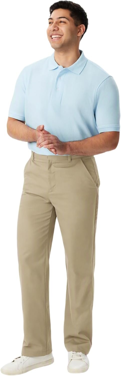 image:imageFrench Toast Young Mens Relaxed Fit Twill Chino PantKhaki Beige