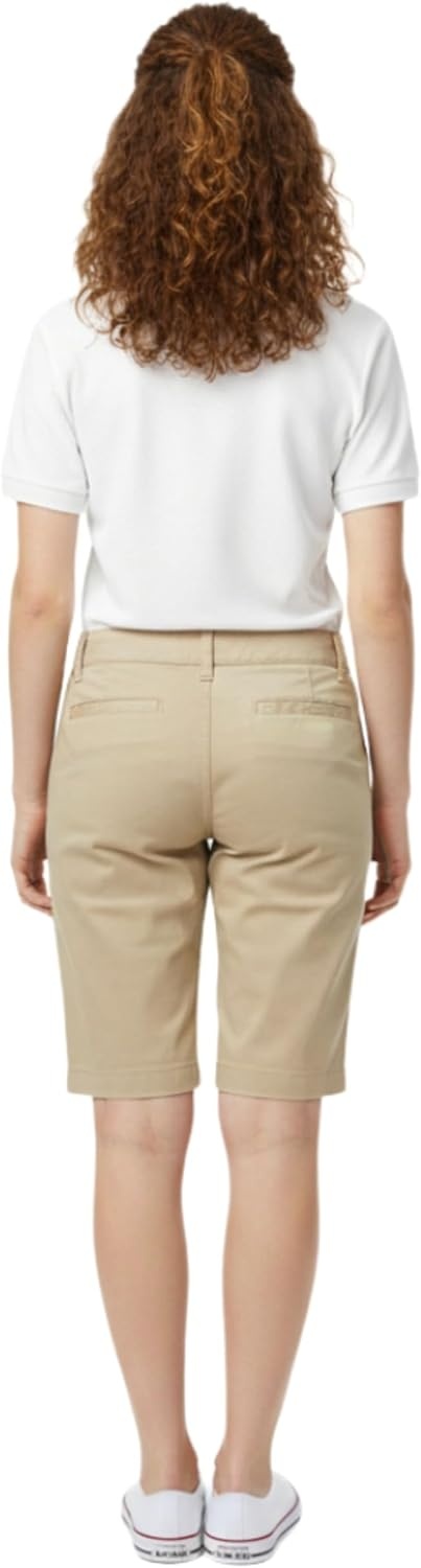 image:imageFrench Toast Young Womens Juniors Stretch Twill Bermuda ShortsBeige