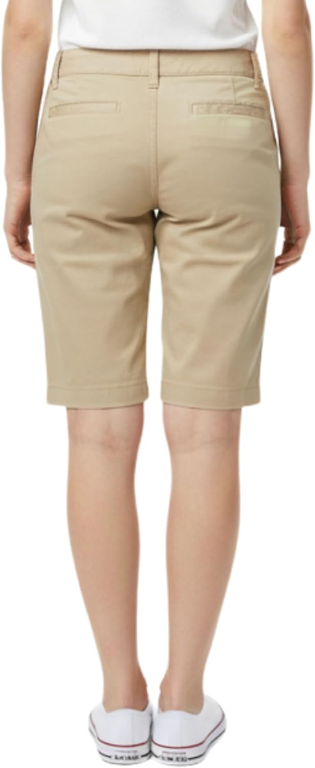 image:imageFrench Toast Young Womens Juniors Stretch Twill Bermuda ShortsBeige