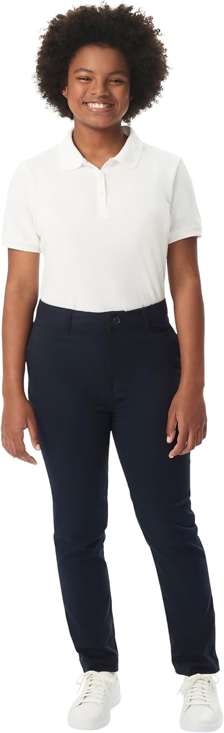image:imageFrench Toast Young Womens Slim Fit Stretch Twill PantNavy