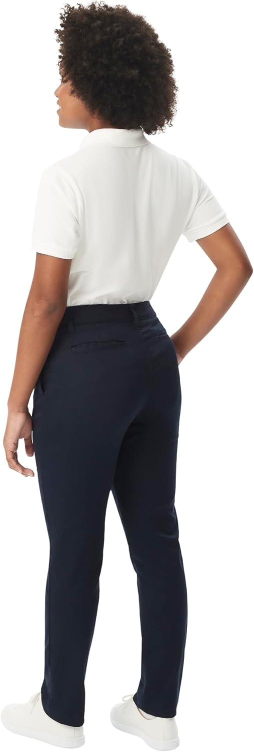 image:imageFrench Toast Young Womens Slim Fit Stretch Twill PantNavy