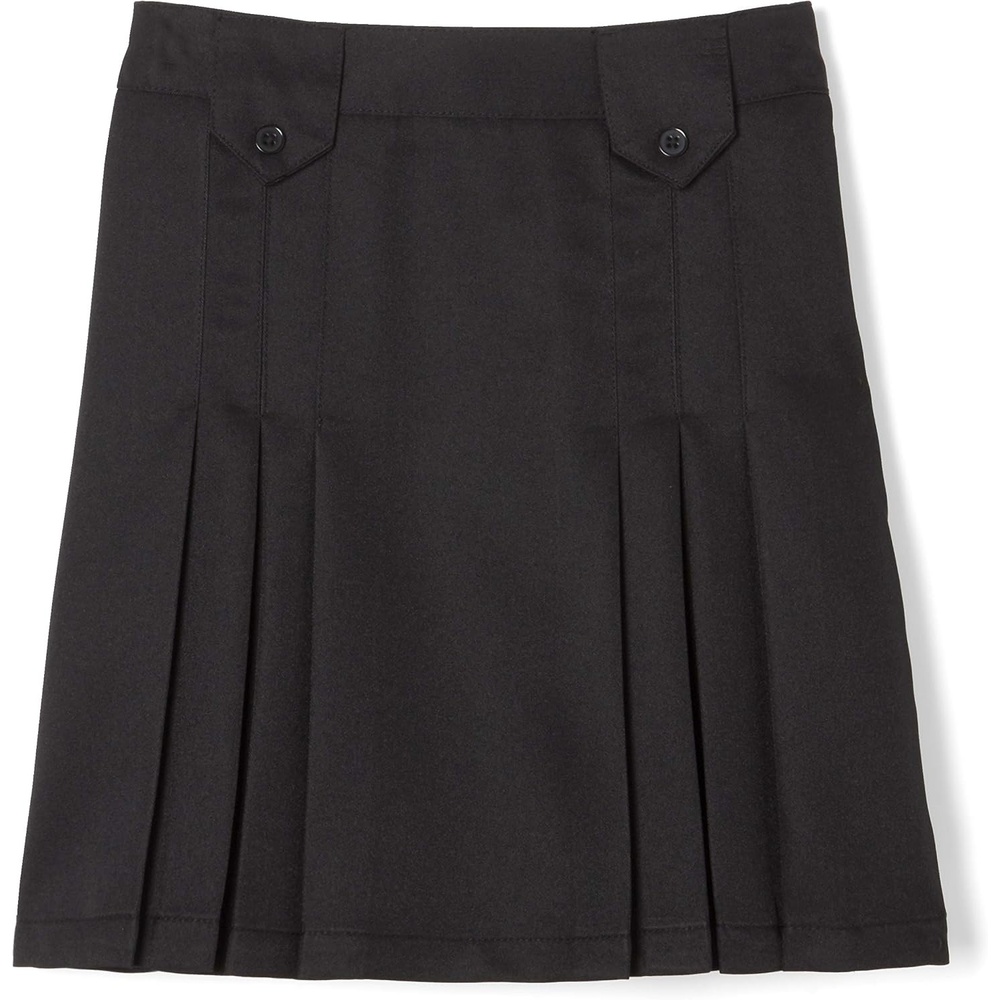 image:imageFrench Toast Big Girls Front Pleated Skirt with TabsBlack