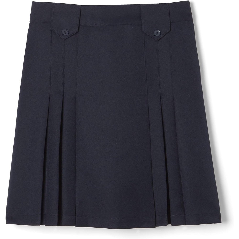 image:imageFrench Toast Big Girls Front Pleated Skirt with TabsNavy