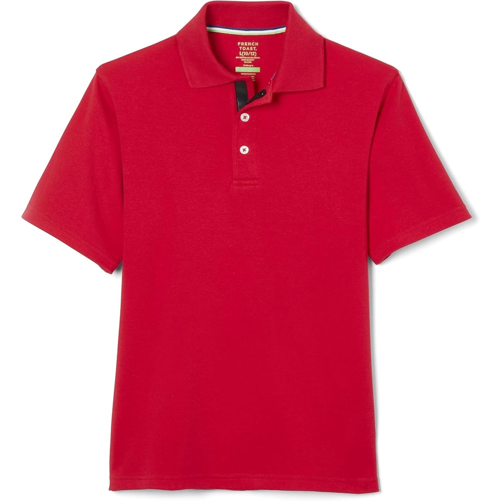 image:imageFrench Toast Kids Adaptive Short Sleeve Polo ShirtRed