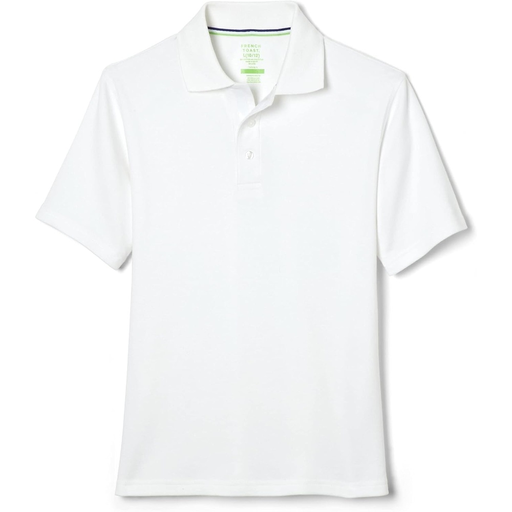 image:imageFrench Toast Kids Adaptive Short Sleeve Polo ShirtWhite